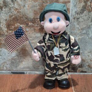 USA American Combat Soldier Camo Flag Interactive Plush Not Working